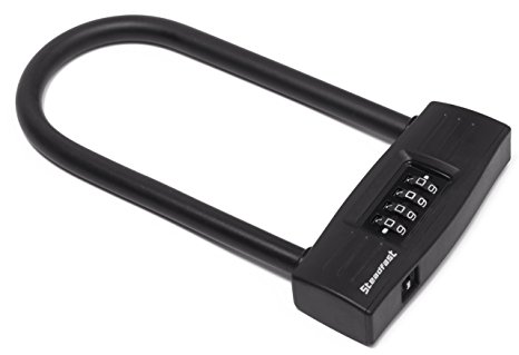 U lock Bike lock - Resettable Combination U lock / D lock for Bicycles - Secure your bike while eliminating the need to carry the key. 14mm Shackle for Heavy Duty Protection