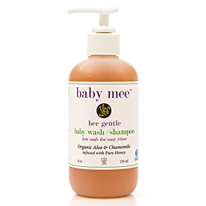 Baby Shampoo And Body Wash - Organic Aloe , Chamomile Flower & Bee Honey . Our Natural Products Are Earth Friendly & Mama Approved Tear , Paraben & Cruelty Free - Great For Big Kids Too 8 Oz