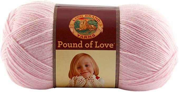 Lion Brand Yarn 550-101A Pound of Love Yarn, One Size, Pastel Pink