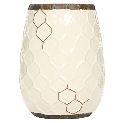 Hosley's Ceramic Honeycomb Vase - 7.5" High