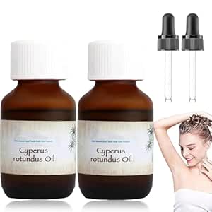 2 pcs Cyperus Rotundus Oil, cyperus oil hair removal, Cyperus Oil Natural with Dropper, Reducing Body Hair Growth, Cyperus Rotundus, Cyperus Rotundus Oil for Hair Removal