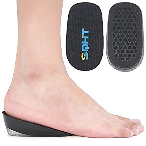 SQHT's Height Increase Insoles - Gel Shoe Heel Lift Inserts & Pads, Achilles Tendon Cushion Cups for Men and Women (1.4‘’ Height)