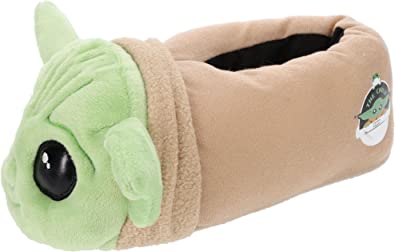 The Mandalorian, Grogu Baby Yoda Boy’s Slipper Full Body, Green, Boy's Size 10/11 to 3/4