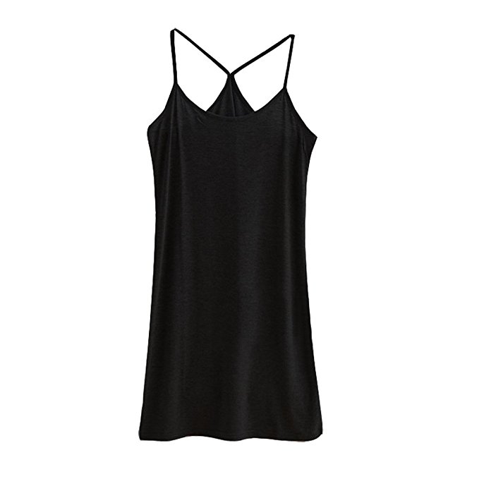 Shawhuaa Womens Breathable Cotton Y Back Casual Long Cami Tank Top