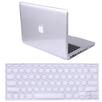 HDE MacBook Pro 13" Non-Retina Case Hard Shell Cover Transparent Smooth-Touch Plastic   Keyboard Skin - Fits Model A1278 (Crystal Clear)