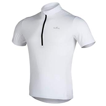 4ucycling Short Sleeve Quick Dry Bike Jersey - US Size Breathable Basic Shirts for Sports