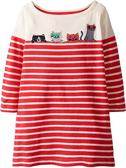 Fiream Toddler Girls Cotton Longsleeve Casual Dresses Applique Cartoon