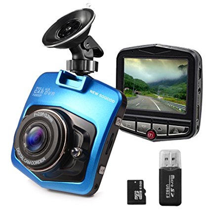 THINK SOGOOD 2.4" HD1080P Car Dash Cam, 170° Wide Angle Car Video Camera with Loop Recording, Motion Detection, G-Sensor, Parking Monitor and 8G Micro SD Card