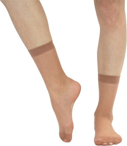 ToBeInStyle Womens Pack of 6 Sheer Nylon Ankle to Mid-Calf Short Stockings