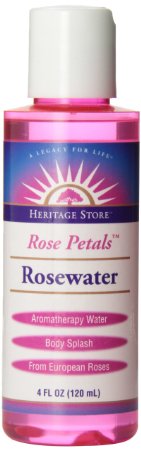 Heritage Store Body Oil, Rosewater, 4 Ounce