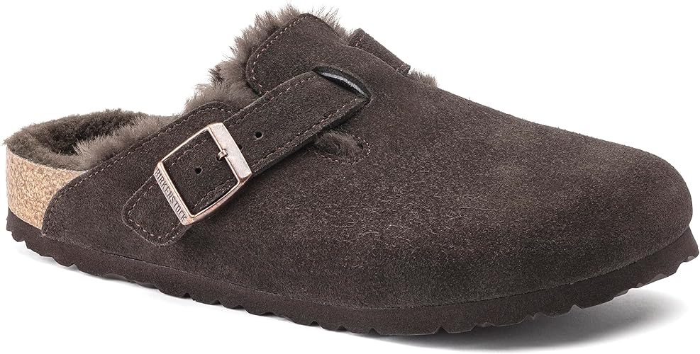 Birkenstock Boston Shearling Suede Leather Clogs M