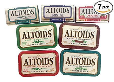 Altoids Curiously Strong Mints & Curiously Cool Mints Variety Bundle - 7 Count