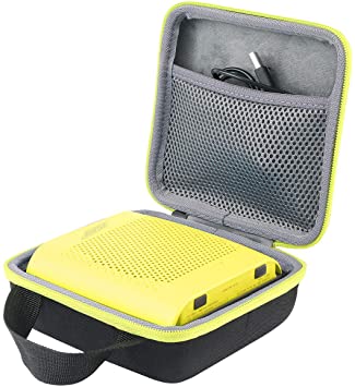 co2crea Hard Travel Case for Bose SoundLink Color 2 Bluetooth Speaker II (Black Case   Yellow Citrus Zipper)