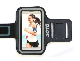 JOTO iPhone 6 4.7 Armband - Sport Armband Case for iPhone and Samsung Galaxy (iPhone 6 4.7, iPhone 5S 5C 5 4S 4, Galaxy S5 S4 S3), with Key Holder Slot, Fully Adjustable, Easy Earphone Connection, best for Gym, Sports Fitness, Running , Exercise , Workout - for Man and Woman (Black)