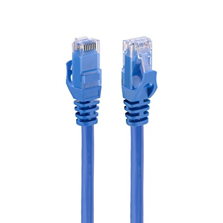 Cat6 Ethernet Cable 50 ft Blue, Ealona Network LAN Cable Gold Plated Snagless RJ45 Connector Stranded Copper for Switch Network Media Players Best Father's Day Gift (50 FEET / 15 Meter, Blue)