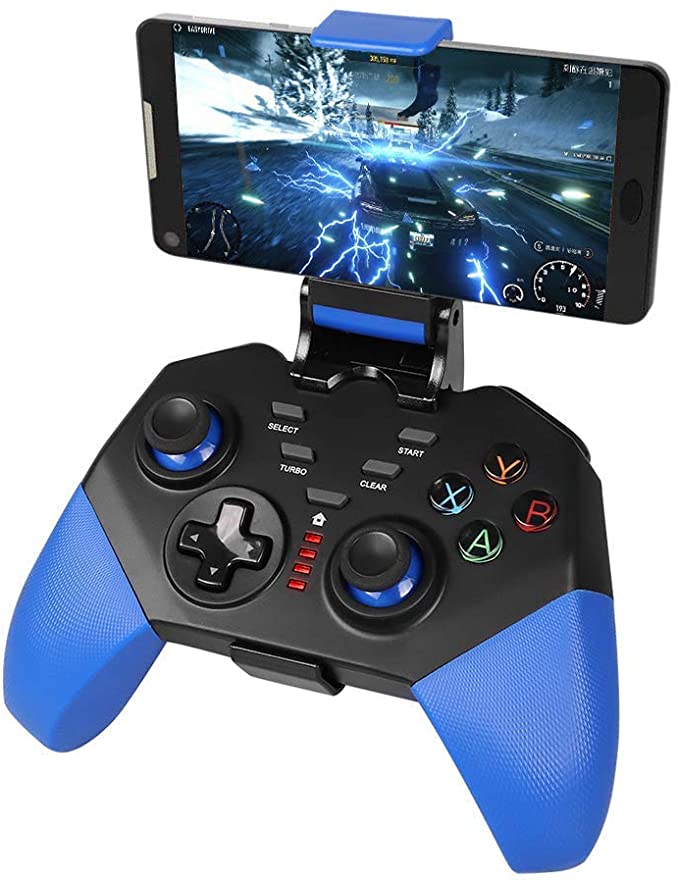PowerLead Mobile Game Controller, PG8721 Wireless Turbo Combo Key Mapping Mobile Gamepad Compatible with iOS Android iPad Tablet