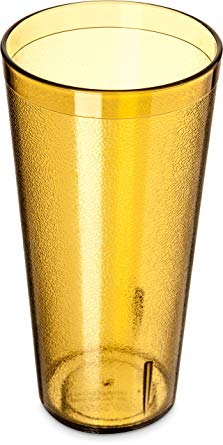 Carlisle 52248113 Stackable ShatterResistant Plastic Tumbler, 24 oz, Amber (Pack of 6)