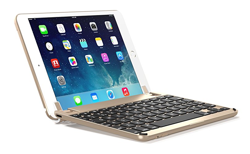BrydgeMini Bluetooth Backlit Aluminum Keyboard for iPad mini 3 / 2 / 1 - Gold