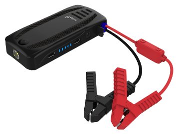 Ivation Jump Starter Power Bank 12000mAh Portable Battery Booster Jump Start 400 Amps Peak Jump Starts Your Truck Van SUV Super Bright LED Flashlight Dual USB Charging Ports for Mobile Devices