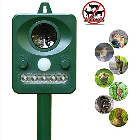 Animal Pest Repellent, LAIER Effective Solar Battery Powered Outdoor Ultrasonic Pest and Animal Repellent, Pest and Animal Control Rodent