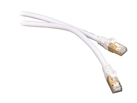 CAT7 Ethernet Cable 100 Feet, CAT7 Network Cable Supports Data Speed up to 10Gbps, CAT 7 Shielded RJ45 Cable 100ft Long, Rosewill LAN Cable for Gigabit Networking, Color White