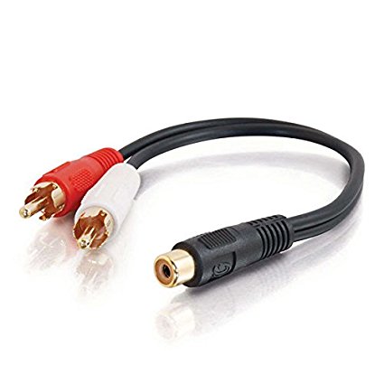 C2G / Cables To Go 03181 Value Series One RCA Stereo Female to Two RCA Male Y-Cable-6 Inch Black