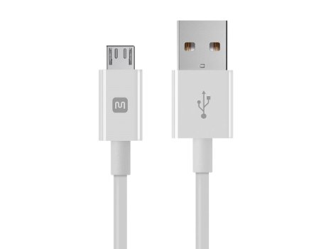 Monoprice Select Series USB A to Micro B Charge & Sync Cable, 6ft White