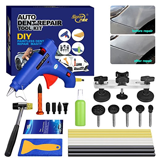 Car Paintless Dent Removal Kits FLY5D 16Pcs Pops-a-dent Bridge Dent Puller Kits Hail Damage Repair Kit Auto Car Dent Removal Dent Puller Kit