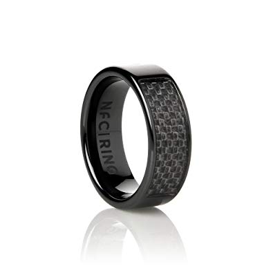 McLEAR Unisex Ceramic Programmable Smart Ring Eclipse