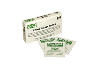 Pac-Kit by First Aid Only 19-002 Sting Relief Wipes (Box of 10)