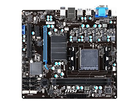 MSI Socket AM3 /AMD 760G/DDR3/CrossFireX/SATA3 and USB 3.0/A&GbE/MicroATX Motherboard 760GMA-P34 (FX)