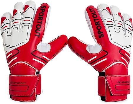 Sportout Youth&Adult Goalie Goalkeeper Gloves,Strong Grip for The Toughest Saves, with Finger Spines to Give Splendid Protection to Prevent Injuries,4 Colors
