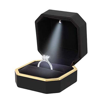 Orita Engagement Ring LED Light Ring Box Jewelry Gift Box Christmas Gift
