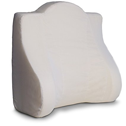 Back Buddy Original Maternity Pillow for Nursing Breastfeeding Postpartum and Back Support Helps Relieve Lower Back Pain - Cotton White