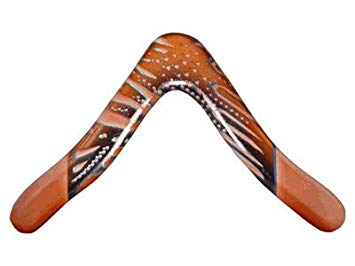Aussie Fever Wooden Boomerang - Aboriginal Artwork, Made in Australia!