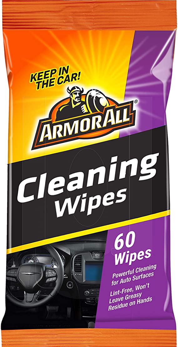 Armor All Car Interior Cleaner Wipes for Dirt & Dust - Cleaning for Cars & Truck & Motorcycle, 60 Count, 19266