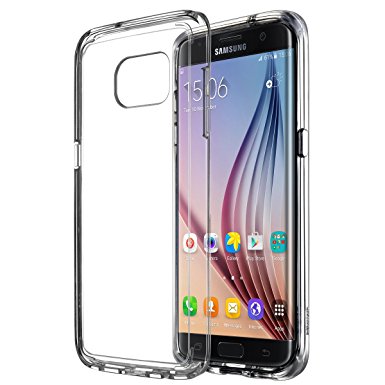 Galaxy S7 Edge Case, [Perfect Fit] ULAK Clear Slim [Transparent] Drop Protection with Shock Absorbent [Hybrid PC & TPU Case] Cover for Samsung Galaxy S7 Edge - [Crystal Clear]