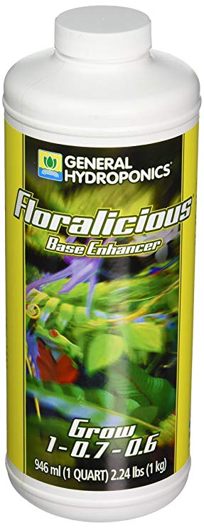 General Hydroponics Floralicious Grow for Gardening, 1 Quart