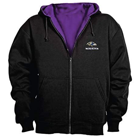 Dunbrooke NFL Craftsman Full Zip Thermal Hoodie, Baltimore Ravens - 2X