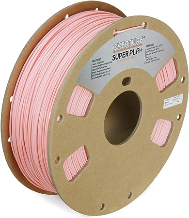 OVERTURE Super PLA  Filament 1.75mm, Toughness Enhanced PLA Plus, Cardboard Spool, 1kg Filament (2.2lbs), Dimensional Accuracy  /- 0.03 mm (Sakura Pink)