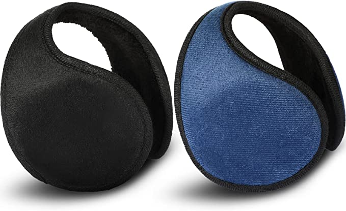 SATINIOR 2 Packs Ear Warmer Fleece Earmuff Winter Accessory for Men Women