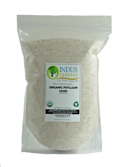 Indus Organics Psyllium Husk 16 Oz, 99% Purity, Premium Grade, High Purity, Freshly Packed