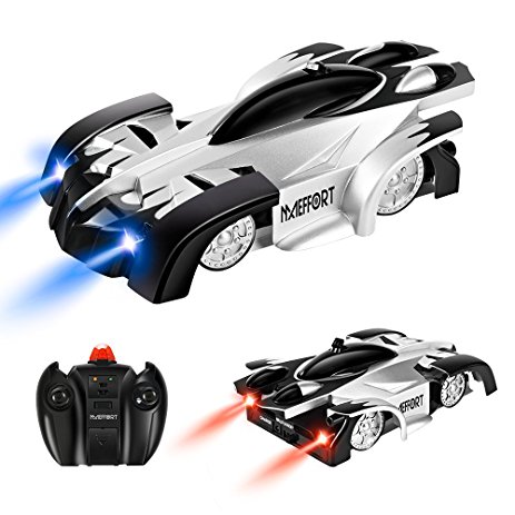 Maeffort Remote Control Car, Kid Toys for Boys Girls, Dual Mode 360°Rotating Stunt Wall Climbing Car with Remote Control, Head and Rear LED Lights, Girl and Boy Gifts