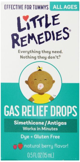 Little Remedies Infants and Children Tummys Gas Relief Drops, Natural Berry Flavor, .5 Ounce