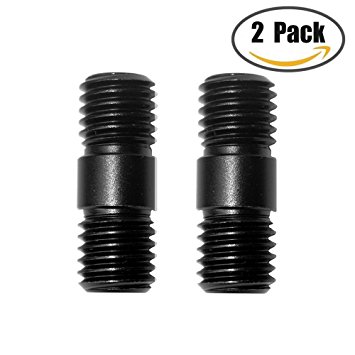 FOTYRIG 15mm Rod Connector 15mm Rod Extensions for Smallrig Neewer Lanparte Filmcity Standard 15mm Rods Aluminum Alloy with M12(12mm)1.75H7 Thread (Pack of 2)