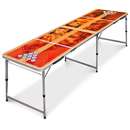 Best Choice Products 8' Portable Beer Pong Table Foldable Outdoor Game Set