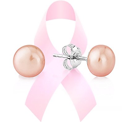 PAVOI Pink - Peach Pearls National Breast Cancer Awareness Foundation - Freshwater Cultured AAA  Quality