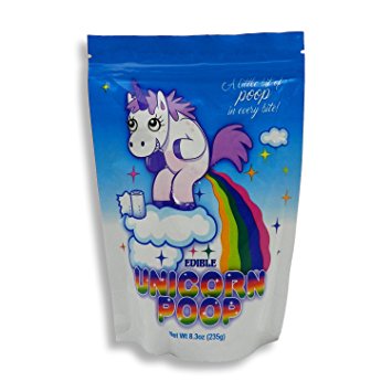 Unicorn Poop Candy (Pastel Jelly Beans) - Resealable Zip Bag - Great White Elephant Gag Gift (8.3oz)