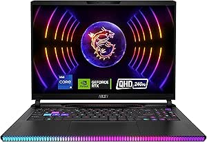 MSI Raider GE78HX 17” 240Hz QHD  Gaming Laptop: Intel Core i9-13950HX, NVIDIA Geforce RTX 4090, 64GB DDR5, 2TB NVMe SSD, Thunderbolt 4, Cooler Boost 5, Win 11 Pro: Gray 13VI-086US