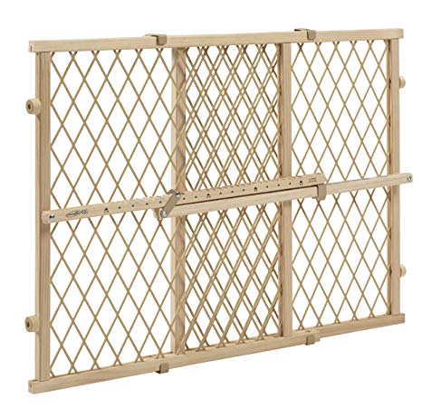 Evenflo Position and Lock Wood Gate, Wood Tan